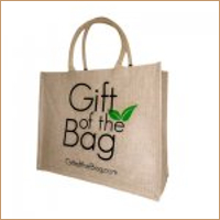 Large Jute Shopper with Cotton Webbing Handle